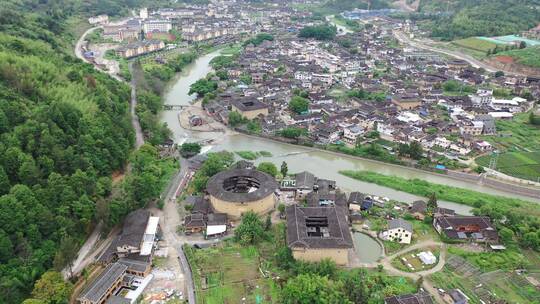 福建土楼云水谣怀远楼航拍漳州南靖土楼