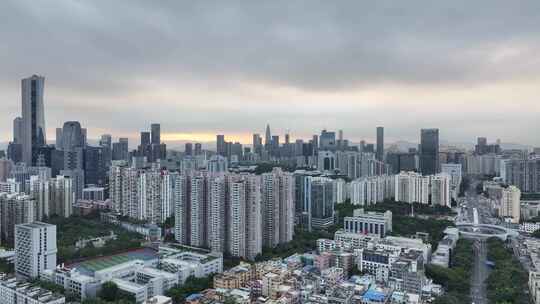 深圳湾南山区航拍