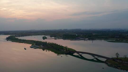 西安昆明池斗门水库全景