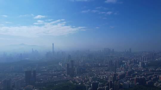 晨曦城市高楼建筑