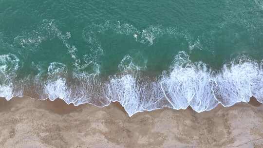 沙滩海浪空镜