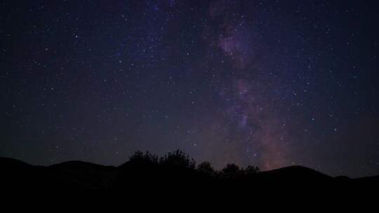 晚上夜空银河夜空星空延时