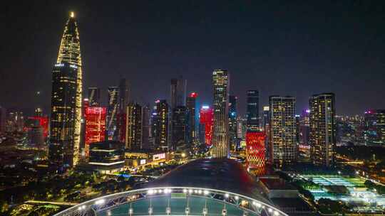 深圳城市夜景航拍延时