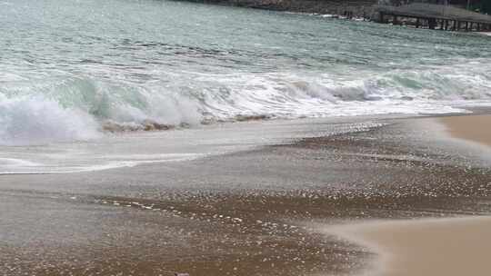 海滩大海的海浪4K