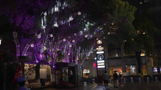 温州五马步行街夜景视频素材模板下载