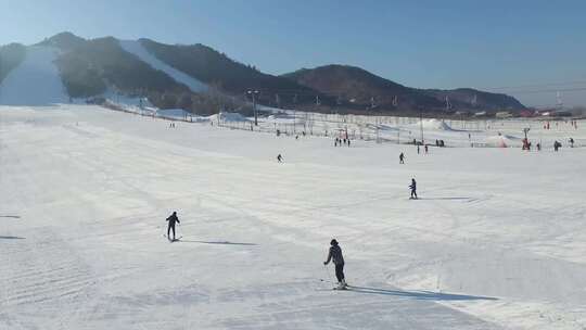 冰雪 滑雪 温泉视频素材模板下载