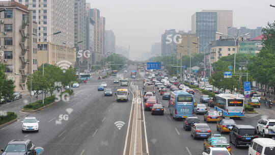 科技监控电子眼城市道路监控大数据视频素材模板下载