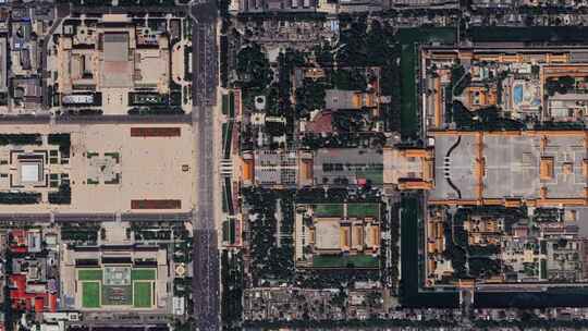 北京中轴线 北京故宫 俯瞰故宫 鸟瞰故宫