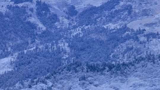 远眺牛背山雪景