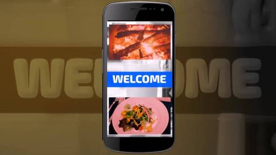 手机竖屏快闪餐厅菜单展示AE模板