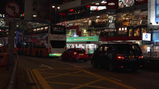 香港东区北角英皇道夜景街景