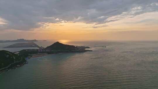 航拍连云港连岛风景区大沙湾苏马湾海岛