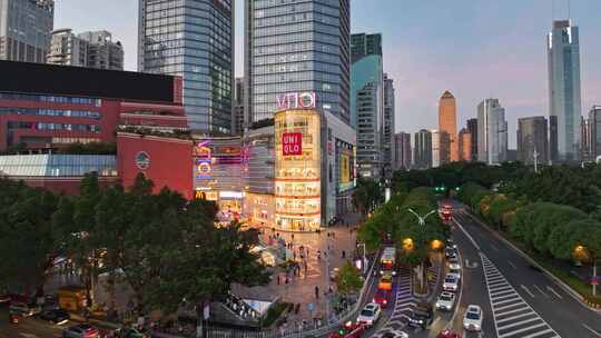 广州维多利广场璀璨夜景航拍