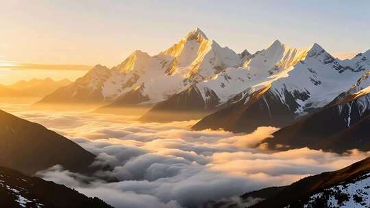 川西超美雪山日出云海合集4K