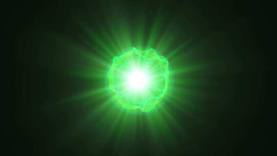 绿色发光能量球