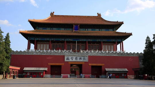北京故宫博物院北门视频素材模板下载
