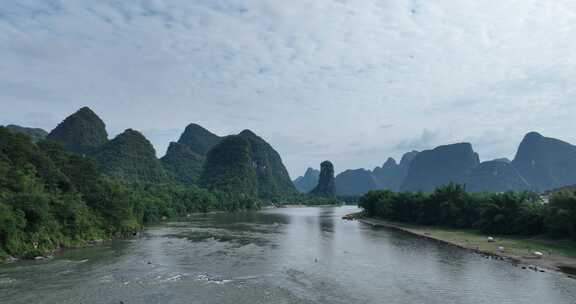 广西桂林阳朔绿水青山航拍