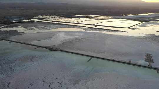 青海海西茶卡盐湖航拍4k视频