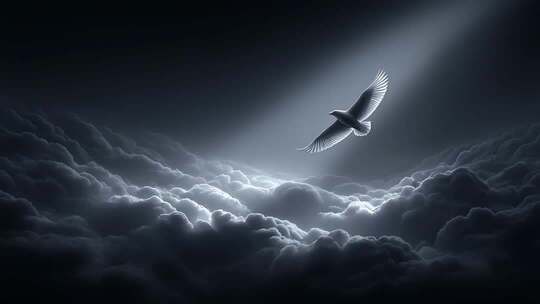 雄鹰展翅翱翔天际 自由飞翔气势磅礴