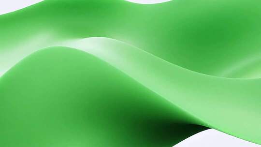 绿色布料飘动素材