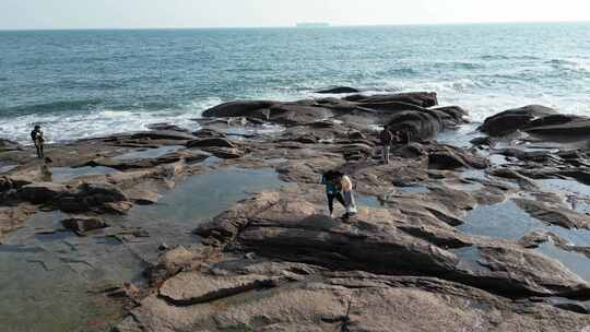 青岛大海航拍风光