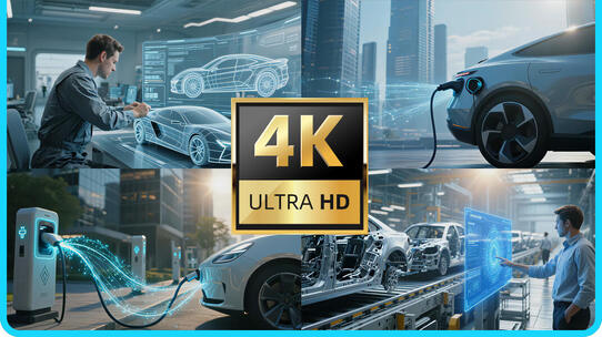 新能源汽车自动驾驶研发制造高清在线视频素材下载