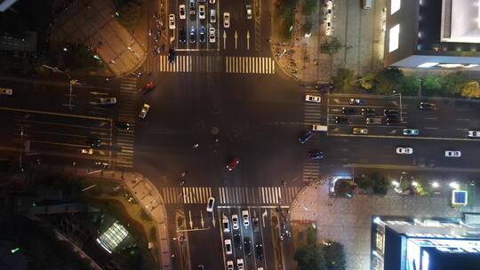 无锡夜景市中心三阳广场4K航拍夜景视频素材模板下载
