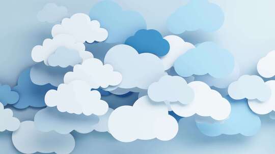 蓝天白云的漂浮背景动画
