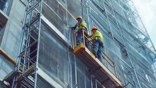 建筑工地 建筑施工 工地剪影