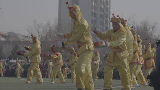 山东非遗鼓子秧歌喜庆丰收心新年春节元宵