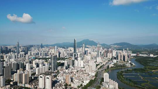 深圳市福田罗湖区大景视频素材模板下载