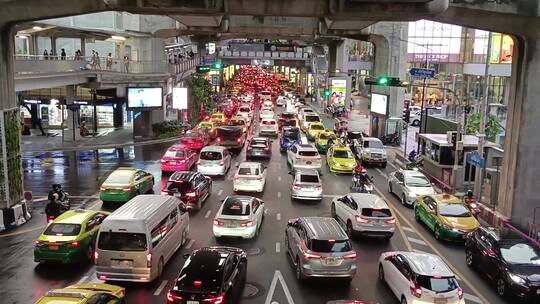 交通阻塞 汽车 车辆 暹 曼谷