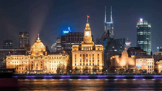 上海外滩万国建筑群夜景