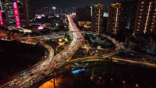 航拍福州闽江尤溪洲大桥道路江景