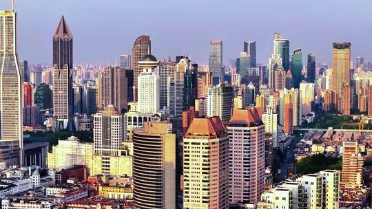 上海城市空镜  上海日出