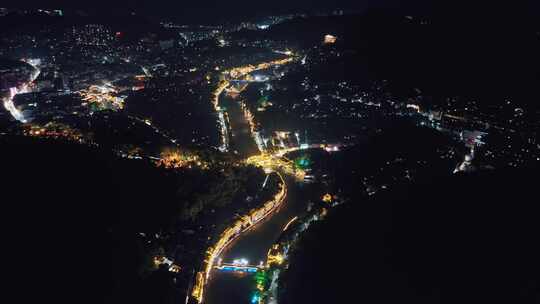 凤凰古城湖南湘西夜景0312