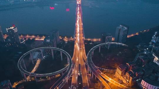重庆菜园坝大桥航拍视频