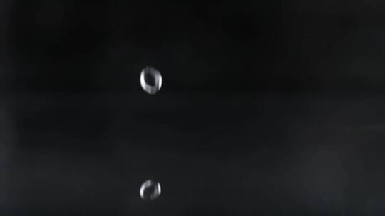 慢镜头拍摄夜晚一滴水滴入水面唯美创意视频