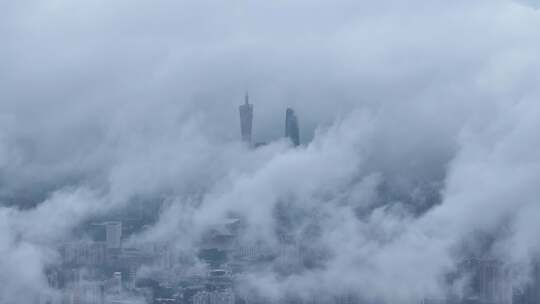 中国广东省广州市CBD中心城区建筑群