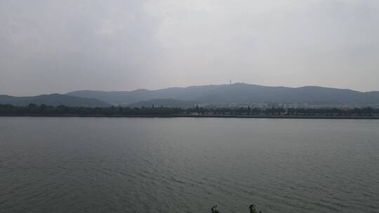 航拍湖南长沙岳麓山全景