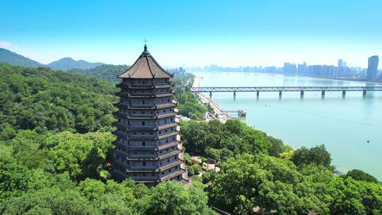 杭州六和塔文化公园视频素材模板下载