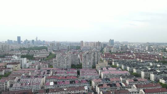 上海杨浦区城市建筑全景4K航拍
