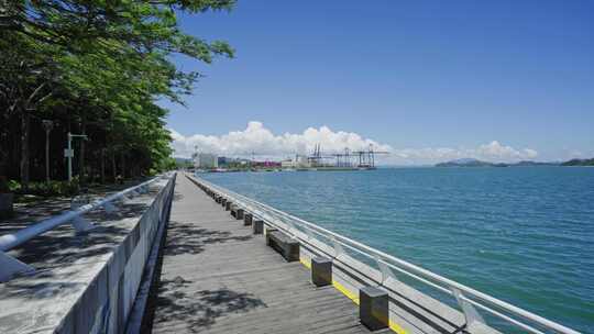 【正版素材】深圳盐田海滨栈道海山