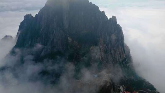 安徽黄山云海航拍延时自然风景视频素材