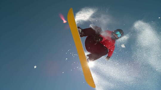 滑雪板运动员视频素材模板下载