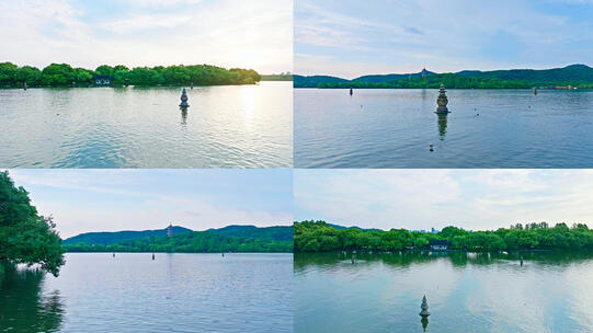 杭州地标西湖三潭印月合集