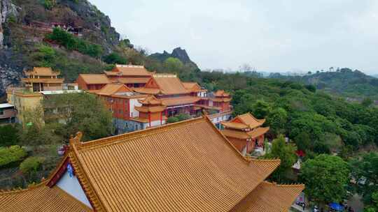 航拍宝相寺 寺庙