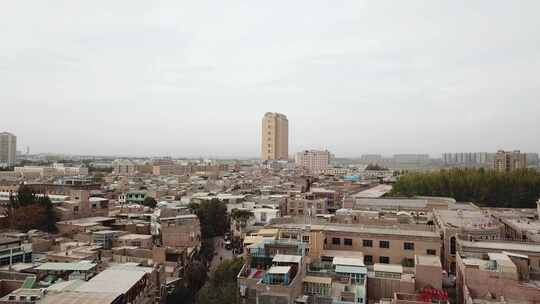 新疆喀什老城区日间航拍