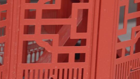 故宫围栏栏杆隔离安全措施栅栏 ~视频素材模板下载