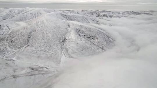 青海青藏高原橡皮山雪山云海航拍盛景